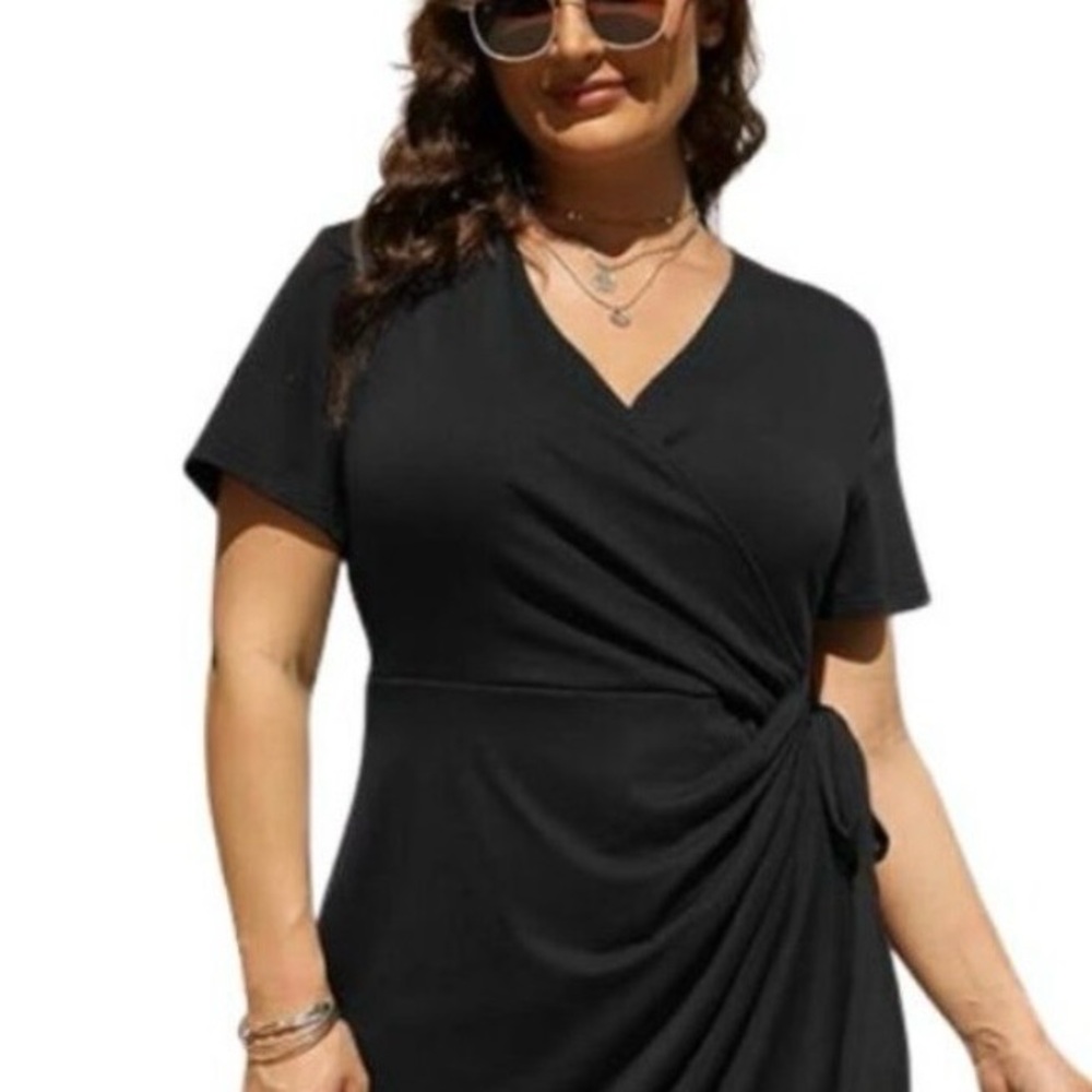 Nemidor Black Wrap Dress